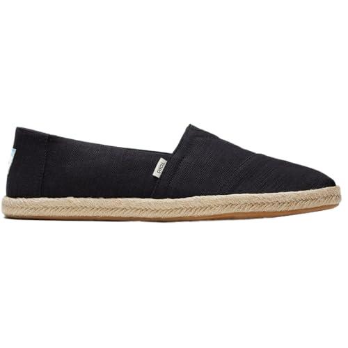 TOMS Alpargata Rope Classic, Mocassino Basso Uomo, Total Black