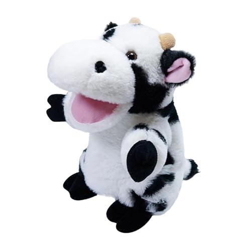 Burattino a mano con bocca funzionante, burattini a mano con animali per bambini,Marionette da dito per animali di peluche adorabili da 9,84 pollici | Marionette di peluche con bocca apribile per racc