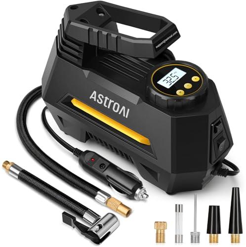 AstroAI Compressore Aria Portatile 12V per Auto, Moto e Bici