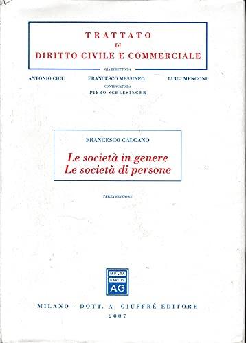 Le società in genere. Le società di persone
