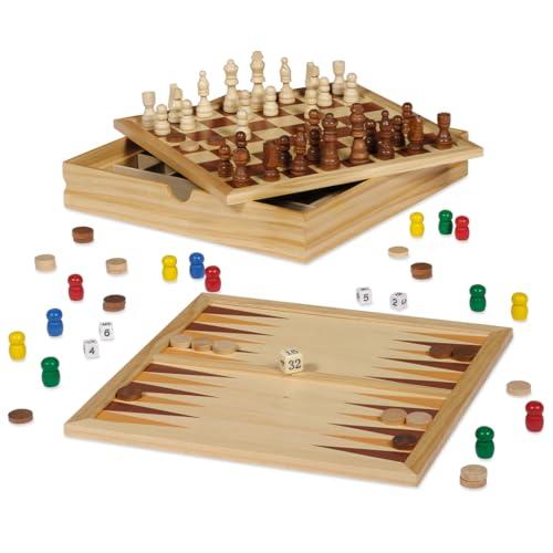 Dal Negro Top Games 30: 5 Giochi da Tavolo Classici in un'unica Scatola di Legno