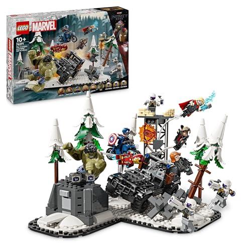LEGO Marvel Avengers Assemble: Age of Ultron, Set Modulare da Costruire con Scene del Film e 8 Minifigure di Supereroi Inclusi Thor, Hulk e Iron Man, Giochi per Bambini e Bambine da 10 Anni 76291