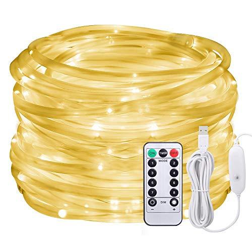 Afufu Luci LED 10m USB - Ghirlanda Luminosa Impermeabile con 8 Modalità