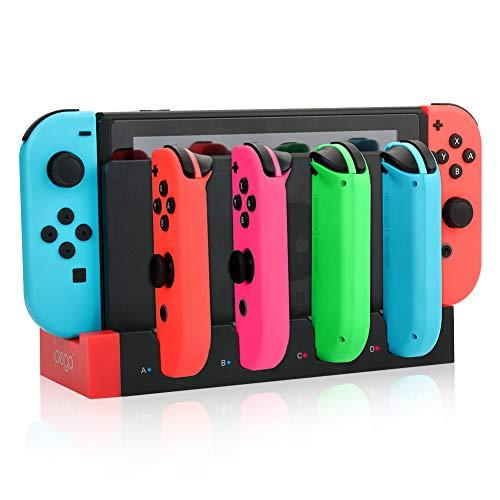Dock di Ricarica Joy-Con Switch - Caricatore Multiplo 4 in 1 con Indicatori LED
