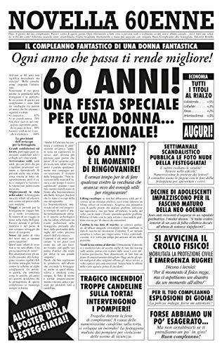 Bombo Biglietto auguri giornale compleanno 60 anni amica