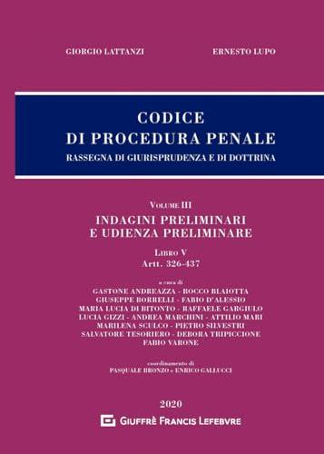 Indagini preliminari e udienza preliminare Libro 5, artt. 326-437