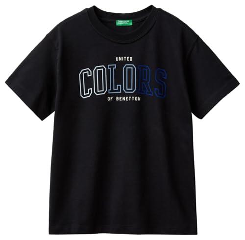 T-shirt Uomo United Colors of Benetton Logo Multicolor in Cotone Biologico