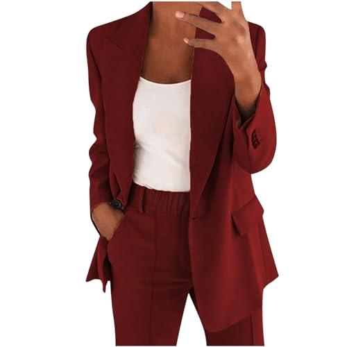 Vokkrv Completo Donna Elegante: Tailleur Blazer 2 Pezzi per Primavera e Autunno