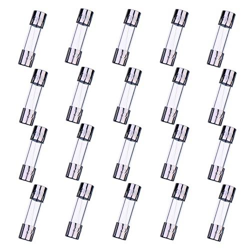 Fusibile in vetro ad azione rapida HUAREW F1AL250V, 1A 250V, 5x20mm (confezione da 20 pezzi)