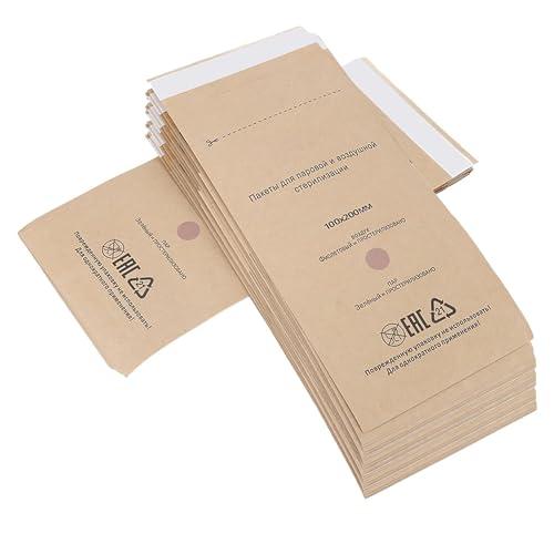 LINBEAUTI 10 x 20 cm sacchetti per la sterilizzazione, 100 pezzi autoadesivi per la pulizia delle unghie, per cosmetici e attrezzature per unghie, accessori sterilizzatori