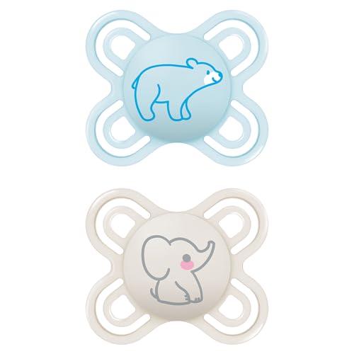 MAM Perfect Start Succhietto 0-2 Mesi Azzurro/Neutro (Set da 2)