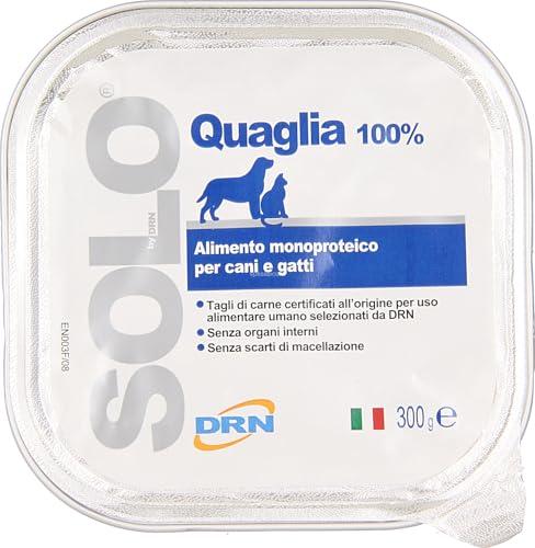 DRN Solo Quaglia - Alimento Monoproteico per Cani e Gatti - 300g (Confezione da 18)