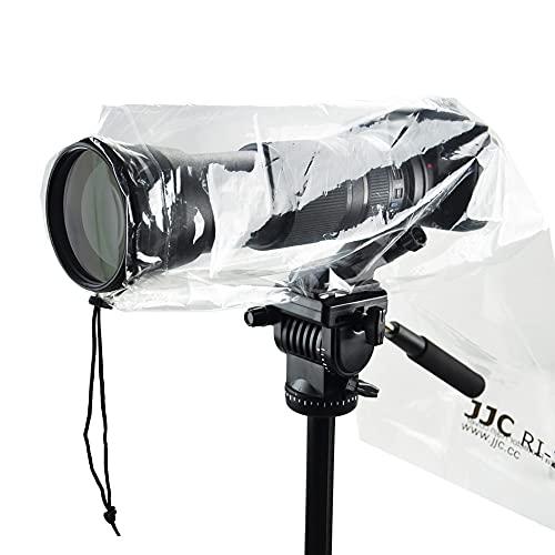 JJC Copertura antipioggia per fotocamera, protezione impermeabile antipioggia per fotocamera Canon Nikon Sony DSLR con obiettivo lungo fino a 45 cm (2 pezzi)