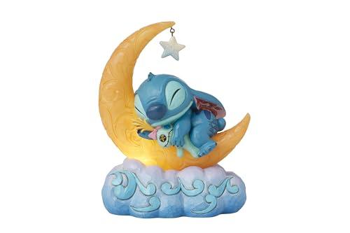 Disney Traditions figurina che si illumina di Stitch e Scrump sulla luna