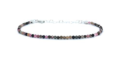 Bracciale Tormalina Anguria e Argento Sterling - Eleganza Naturale al Polso