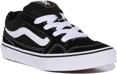 Vans Caldrone, Sneaker, Unisex - Bambini e ragazzi, Suede/Mesh Black/White, 37 EU