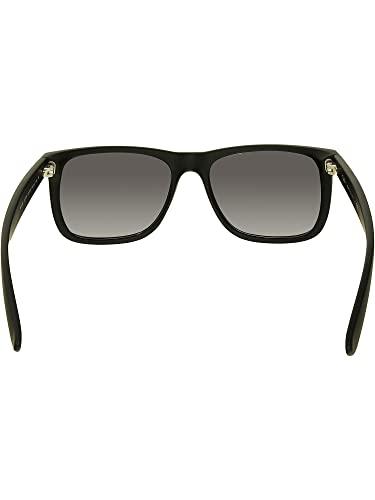 Ray-Ban Occhiali da sole Justin in gomma nera, Moderni RB4165 602488 55