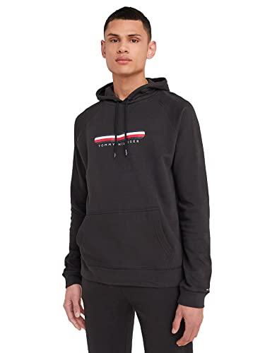 Tommy Hilfiger OH HOODIE, Maglione con cappuccio, Uomo, Nero, Taglia L