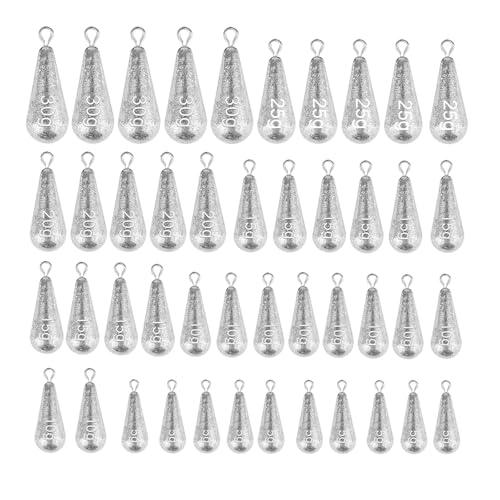 Kit 45 Pesi da Pesca a Goccia per Mare e Acqua Dolce