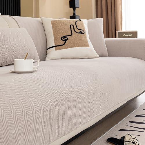 Copridivano componibile in ciniglia a spina di pesce