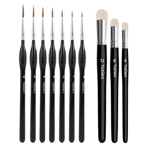 Set di Pennelli Professionali per Miniature e Modellismo - 10 Pezzi