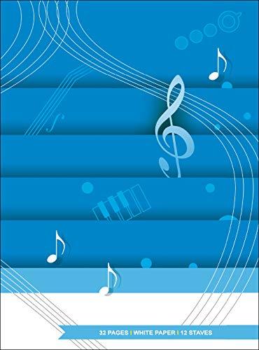 Quaderno di Musica 12 Righi - 32 Pagine Carta Bianca