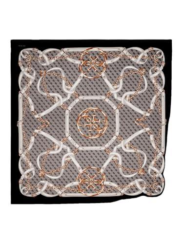 Foulard Donna Guess Noelle Printed Kefiah Nero 130x130 cm