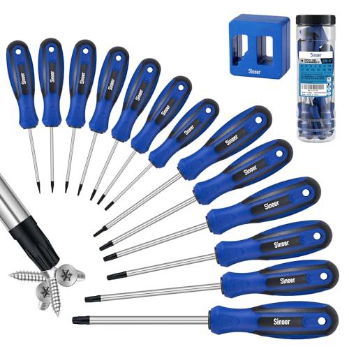 Sinoer Set di 13 Cacciaviti Torx Magnetici Professionali