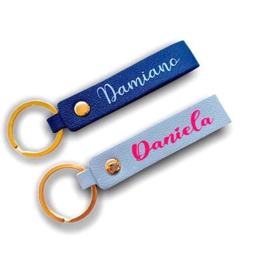 Portachiavi Personalizzato in Ecopelle con Nome - Idea Regalo Unica