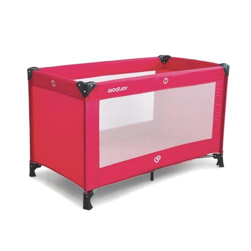 GIOJOY Lettino da Viaggio Basic Pieghevole con Borsa per la Custodia e il Trasporto, Rosso
