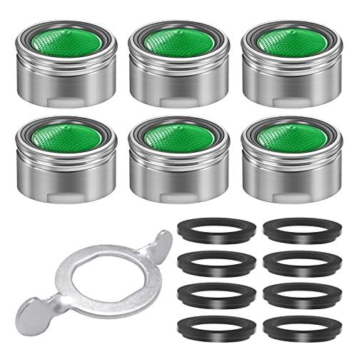 QEIHITYO Aeratore Rubinetto M24, Set da 6 con Chiave e Guarnizioni