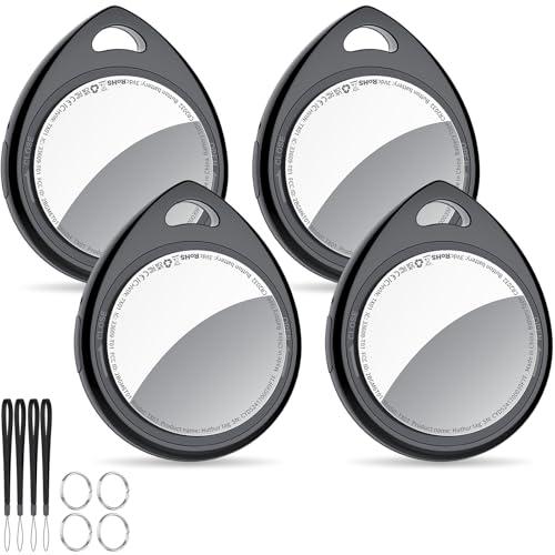 QCOQ® Air Tags 4 Pezzi Neri - Localizzatore Bluetooth per Apple Dov’è