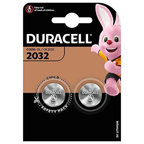Duracell CR2032 DL2032 Batterie a Bottone al Litio - Confezione da 2