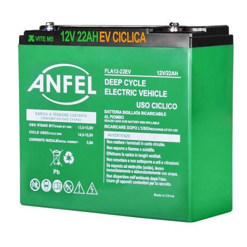 Batteria 12V 22Ah AGM Ciclica Deep Cycle