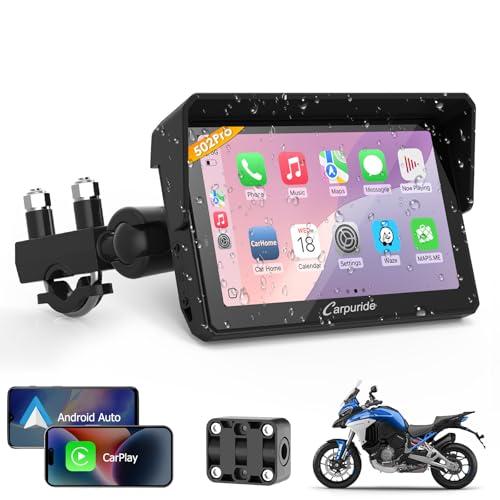 Carpuride W502PRO: Navigatore GPS Impermeabile per Moto con CarPlay, Android Auto e Doppio Bluetooth