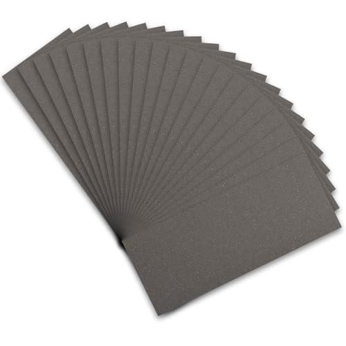STEBRUAM Carta Abrasiva Grana 600, 21 Pezzi - Kit Completo per Levigatura a Secco e Umido