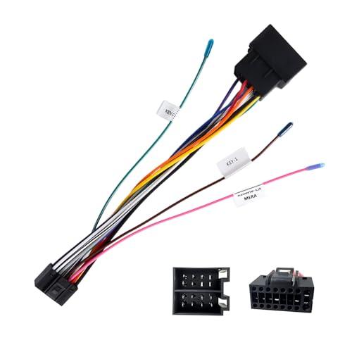 CAMECHO Cavo Adattatore da 16 Pin a ISO per Autoradio Android