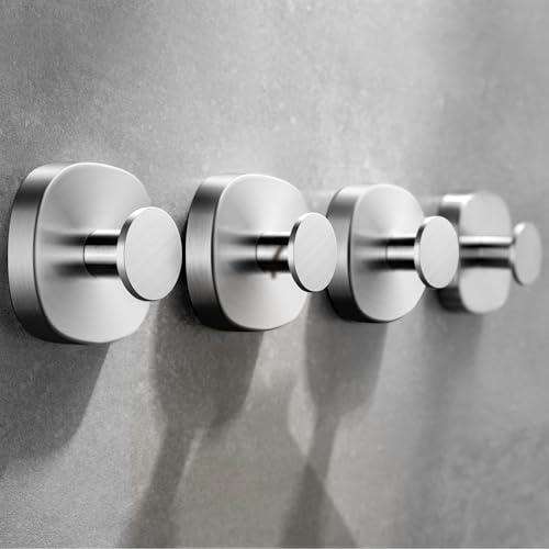 ZUNTO 4 Pezzi Ganci Ventosa Portasciugamani in Acciaio Inox