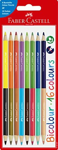 Faber-Castell - Set di 8 Matite Bicolor - 16 Colori