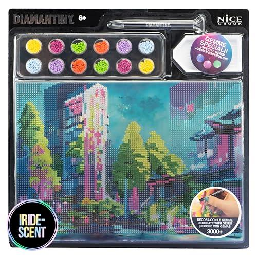 DIAMANTINY - Paesaggio Dipingi coi Numeri, City Night, Multicolore, 21 x 29,7 x 0,3 cm