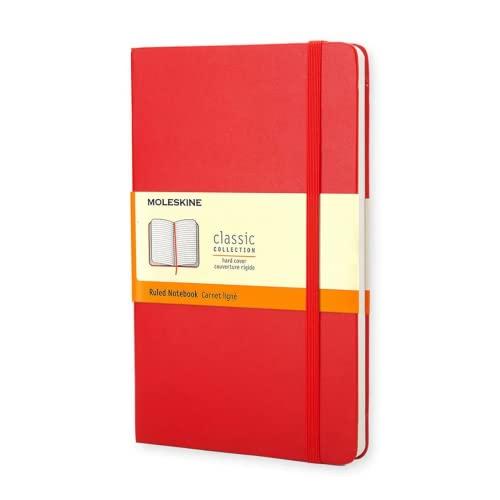 Moleskine Classic Notebook, Pocket, Ruled, Red, Hard Cover