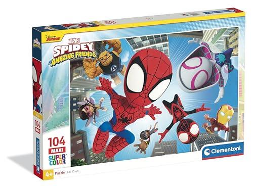Clementoni - Puzzle per Bambini 104 Pezzi Supercolor, Spidey