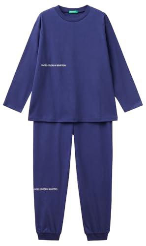 United Colors of Benetton Pig (Maglia+Pant) Set Pigiama Blu Bambino