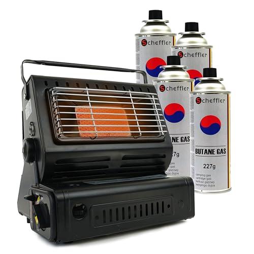 Eurocatch Stufa a Gas Portatile con 4 Cartucce Inclusi