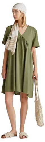 United Colors of Benetton Vestito in Viscosa e Cotone con Scollo a V