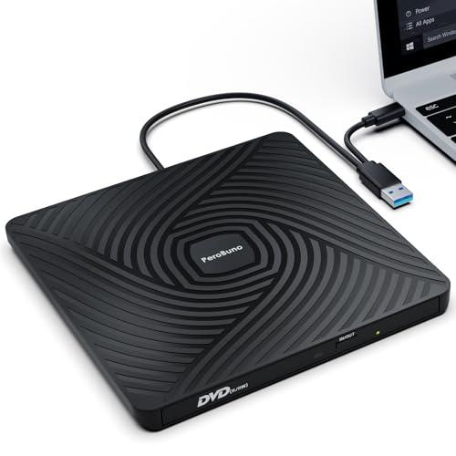 PeroBuno Masterizzatore DVD Esterno USB 3.0 Type-C Ultra Slim con Lettore Schede SD