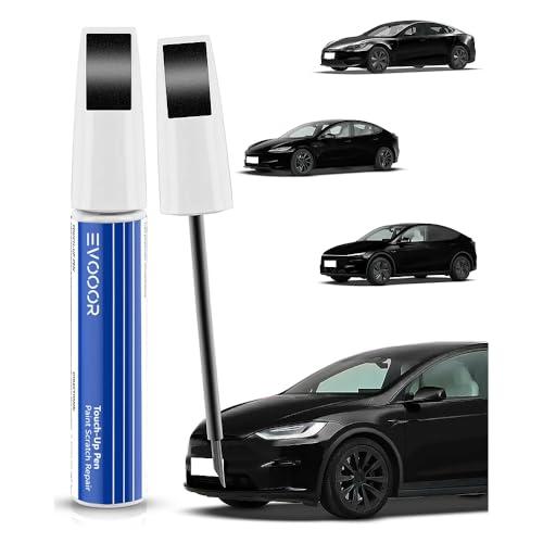 EVOOOR Vernice metallizzata nera solida per Tesla Model 3/Y/S/X - Ritocco e riparazione graffi