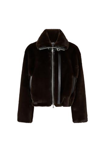 Giacca Blouson Donna Pinko Estebana Effetto Pelliccia Marrone