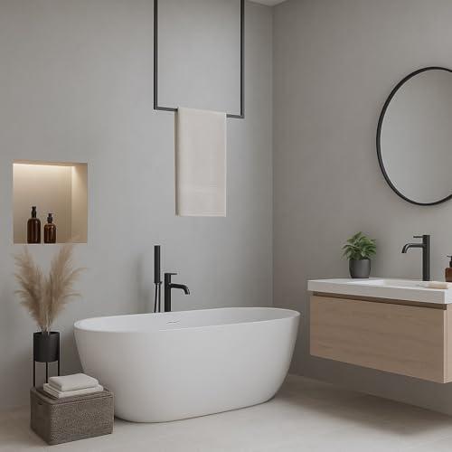 Appendiabiti da Soffitto TAVO 100x80 cm Acciaio Nero Opaco - Made in Italy