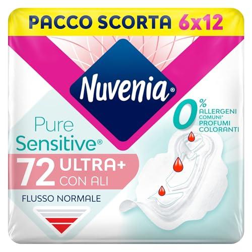 Nuvenia Pure Sensitive Ultra Giorno con Ali, Assorbenti per Flusso Normale, Maxi Scorta